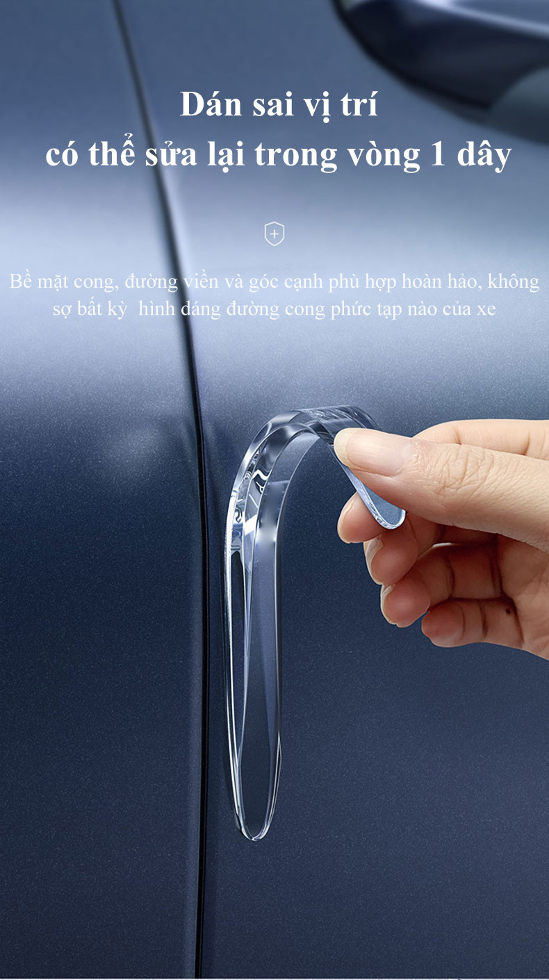 Mô tả Miếng dán chống trầy xước xe ô tô MYT Miếng dán silicon chống xước tay nắm cửa gương chiếu hậu ô tô xe hơi - 5