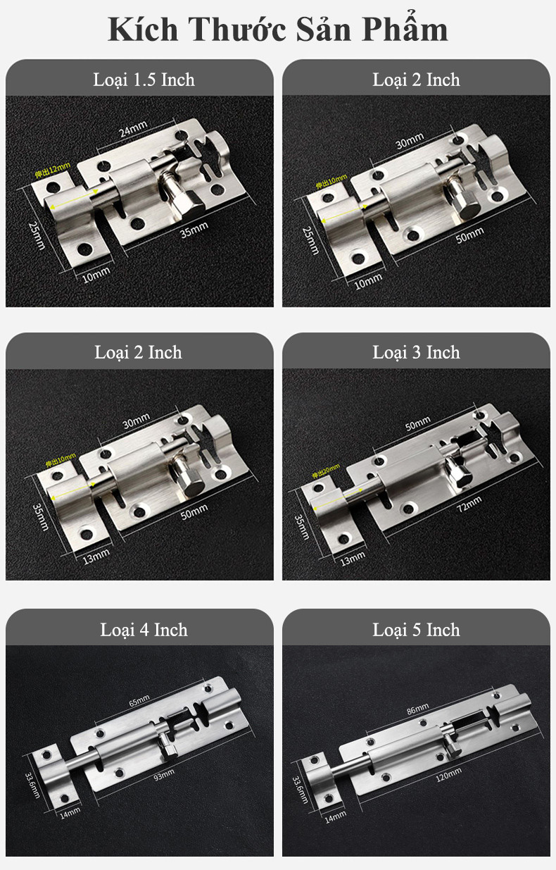 Chốt cửa BTOOL Chốt gài cửa inox then cửa bản lề then chốt cửa khóa ...