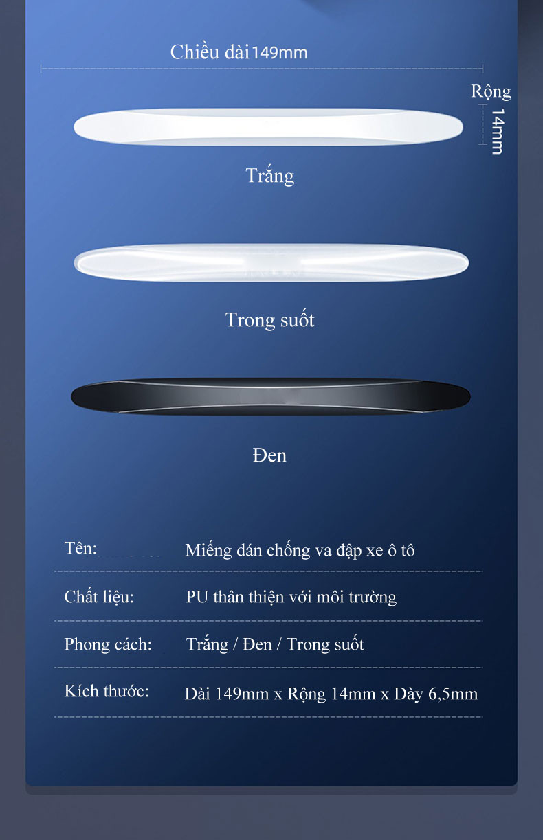 Mô tả Miếng dán chống trầy xước xe ô tô MYT Miếng dán silicon chống xước tay nắm cửa gương chiếu hậu ô tô xe hơi - 10