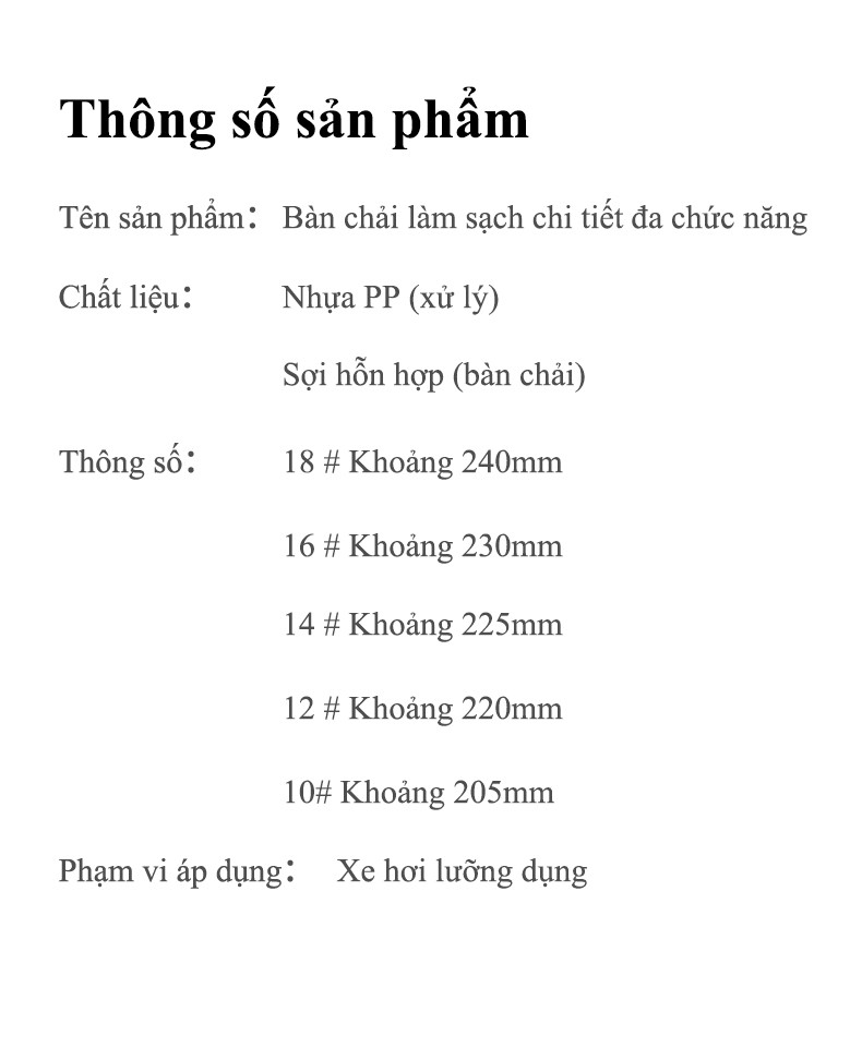 Mô tả Chổi cọ rửa xe ô tô MYT Bộ chổi cọ rửa vệ sinh nội thất xe ô tô xe máy đa năng tiện lợi sử dụng dễ dàng - 11