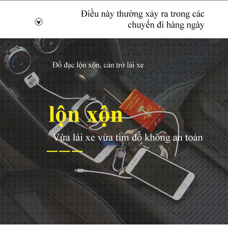 Chi tiết ngăn đựng cốc và điện thoại trên khay MYT