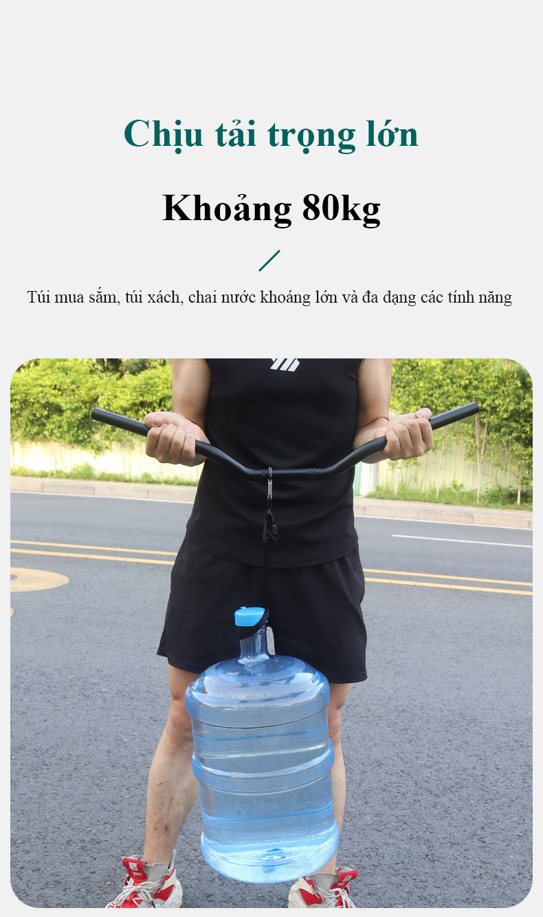 Mô tả Móc khóa nhôm xe máy MYT Móc khóa chữ D chịu lực mạnh treo đồ xe máy xe đạp cắm trại siêu chắc chắn tiện dụng - 4