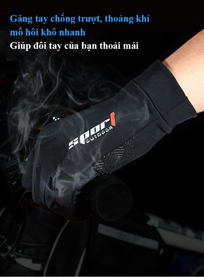 Mô tả Găng tay thể thao MYT Găng tay hở ngón chống trượt vải lanh thoáng khí chống tia cực tím phù hợp để lái xe mô tô - 6