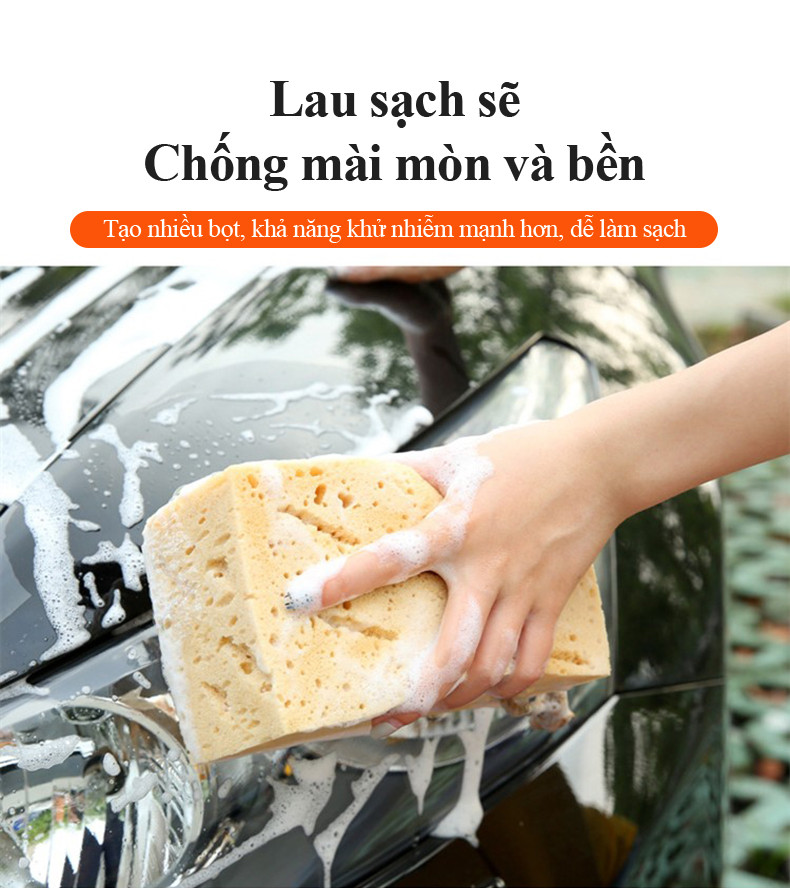 Mô tả Miếng mút bọt biển rửa xe hơi MYT Mút xốp tạo bọt rửa xe ô tô siêu thấm nước vệ sinh đa năng chất liệu mềm mại an toàn - 6