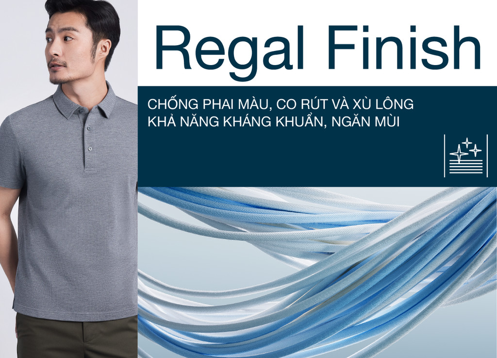 Mô tả Áo thun nam polo DETERMINANT 100% cotton siêu dài, chống xù lông thấm hút tốt -  P02 - 4