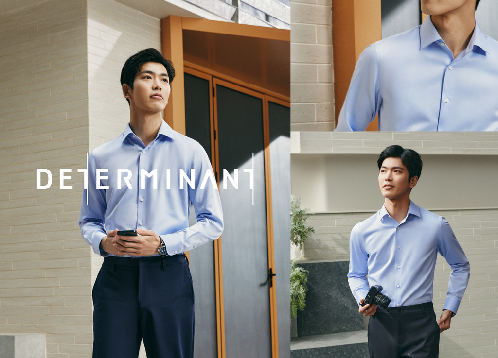 Mô tả Áo sơ mi nam tay dài DETERMINANT 100% Cotton siêu dài chống nhăn kháng khuẩn - 301-WHITE-LIGHT BLUE - 5