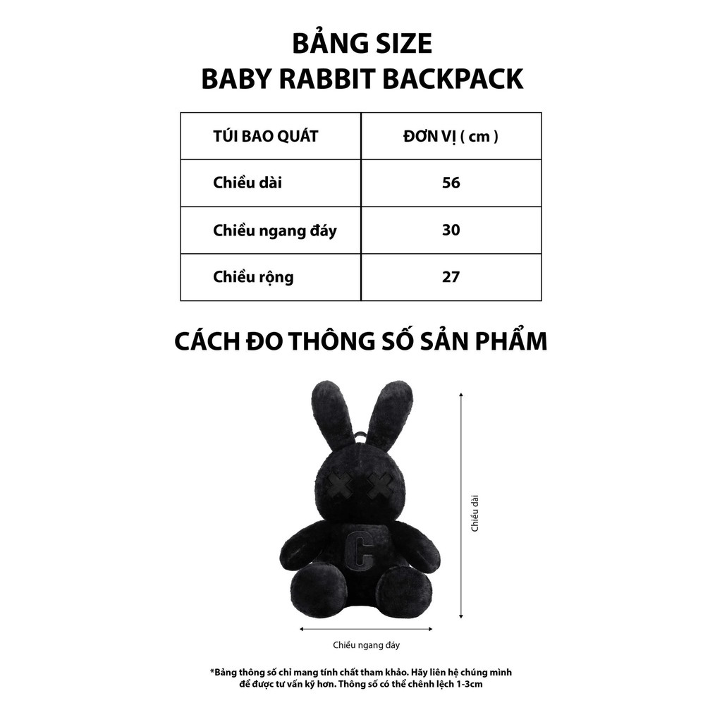 Mô tả Balo Bad Rabbit -BLACK BABY RABBIT BACKPACK- Local Brand Chính Hãng - 1
