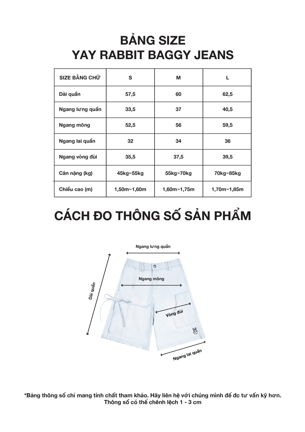 Quần Short Bad Rabbit YAY RABBIT BAGGY JEANS - Local Brand Chính Hãng ...