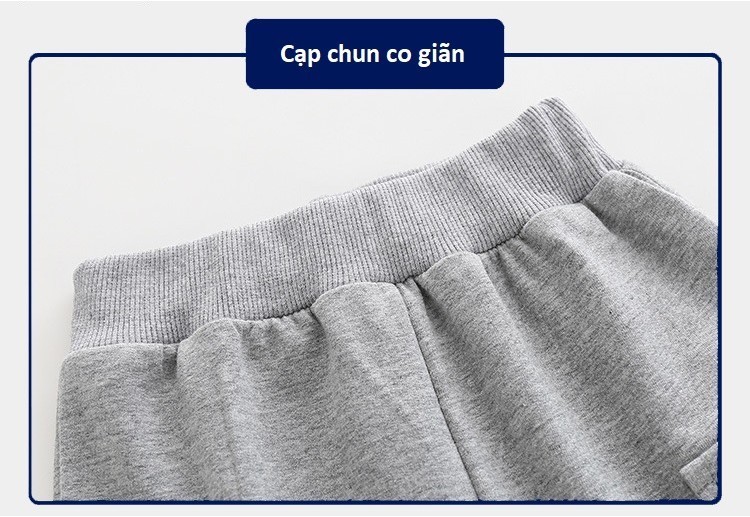 Mô tả Quần đùi bé trai BabyloveGO quần short cho bé túi nắp giả cạp chun co giãn mềm mịn thoáng mát QT002 - 1