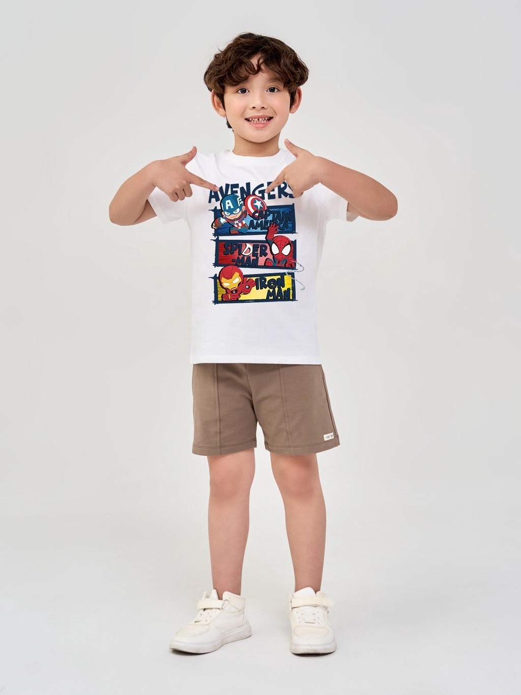 Mô tả BST Áo MARVEL 2025 Áo thun cotton cho bé BabyloveGO BST áo siêu nhân bé trai phong cách US/UK - 1