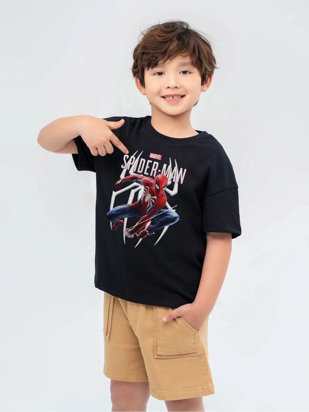 Mô tả BST Áo MARVEL 2025 Áo thun cotton cho bé BabyloveGO BST áo siêu nhân bé trai phong cách US/UK - 2