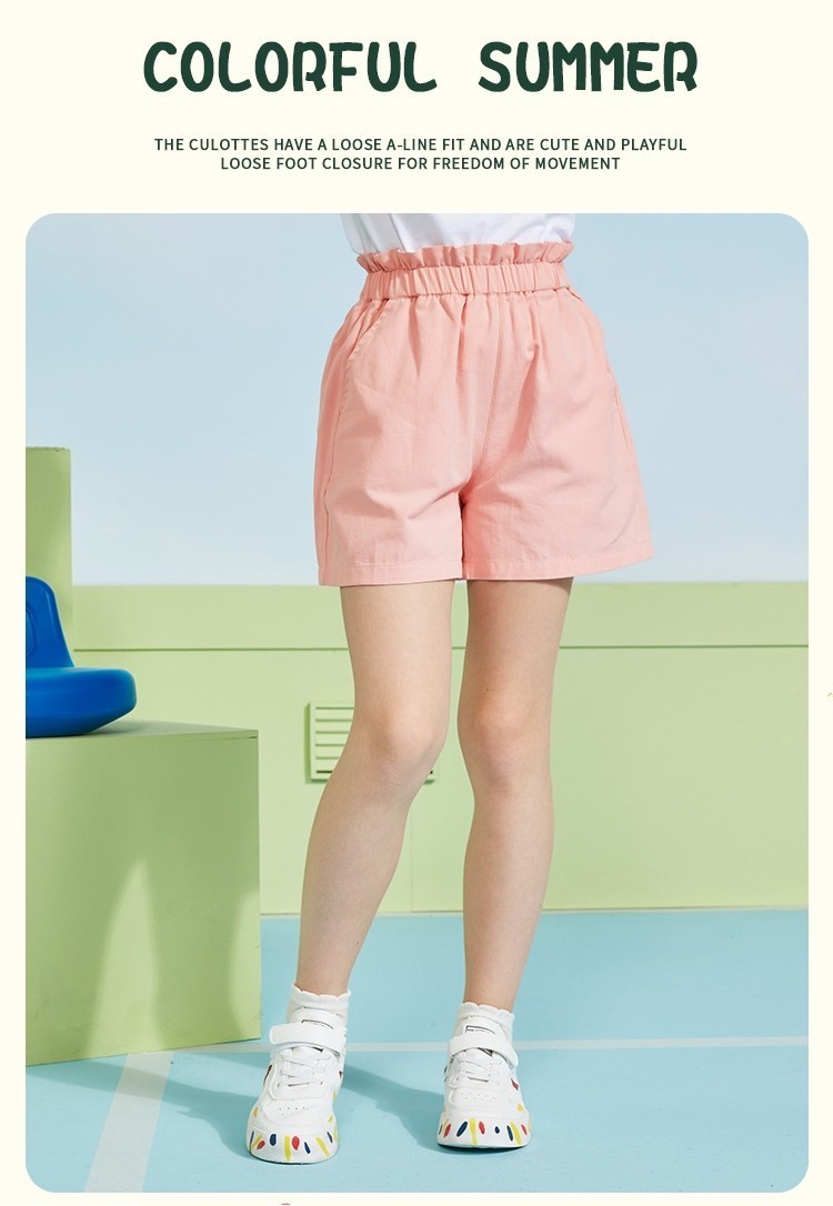 Mô tả Quần đùi bé gái BabyloveGO 2025 quần short cho bé chất kaki đứng form mềm mịn thoáng mát QT006 - 1