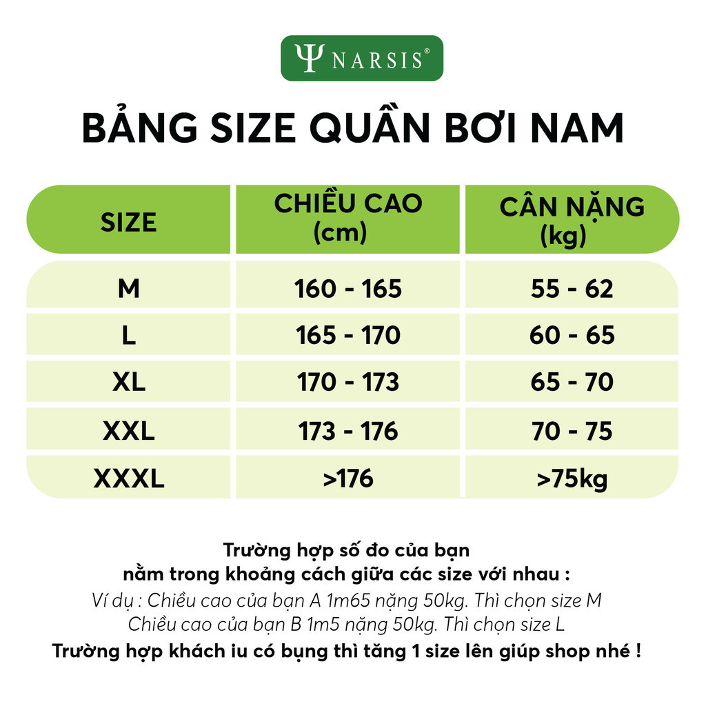Mô tả Quần Bơi Nam Narsis Q24003, 2 Lớp, Vải PE, Co Giãn 4 Chiều, Nhanh Khô, Túi Khóa, Tiện Lợi - 1