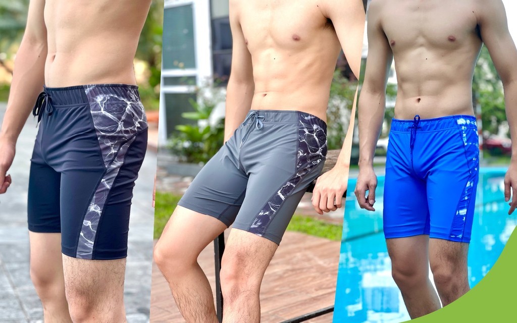 Mô tả Quần Bơi Nam Narsis Q24003, 2 Lớp, Vải PE, Co Giãn 4 Chiều, Nhanh Khô, Túi Khóa, Tiện Lợi - 3