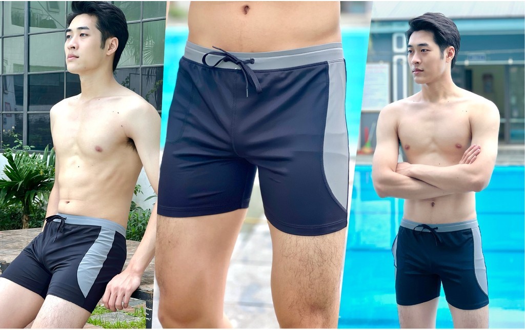 Mô tả Quần Bơi Nam Narsis Q24003, 2 Lớp, Vải PE, Co Giãn 4 Chiều, Nhanh Khô, Túi Khóa, Tiện Lợi - 4