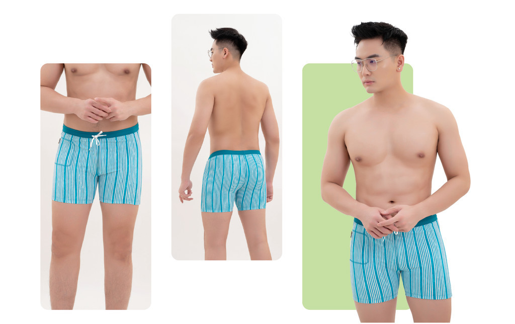 Mô tả Quần Bơi Nam Narsis Q24003, 2 Lớp, Vải PE, Co Giãn 4 Chiều, Nhanh Khô, Túi Khóa, Tiện Lợi - 5