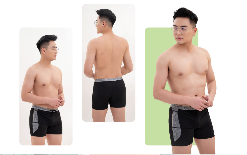 Mô tả Quần Bơi Nam Narsis Q24003, 2 Lớp, Vải PE, Co Giãn 4 Chiều, Nhanh Khô, Túi Khóa, Tiện Lợi - 7