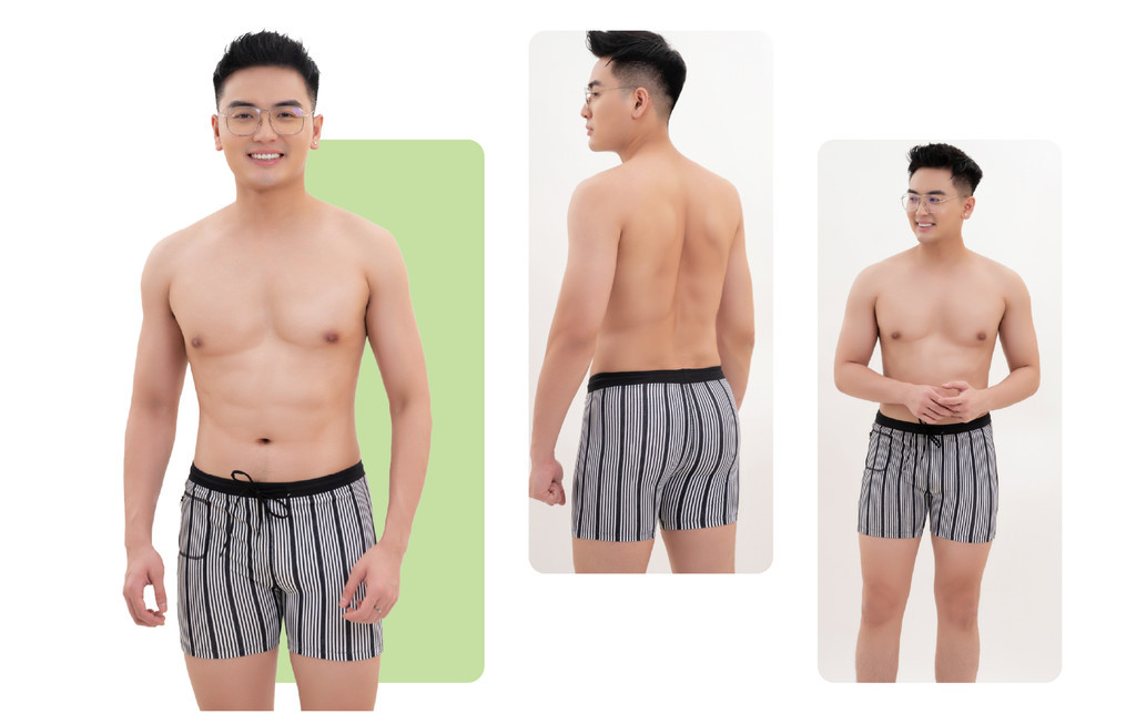 Mô tả Quần Bơi Nam Narsis Q24003, 2 Lớp, Vải PE, Co Giãn 4 Chiều, Nhanh Khô, Túi Khóa, Tiện Lợi - 8