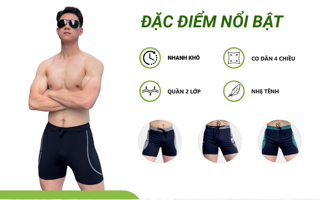 Quần Bơi Nam Narsis Q23004 - Dáng Lửng
