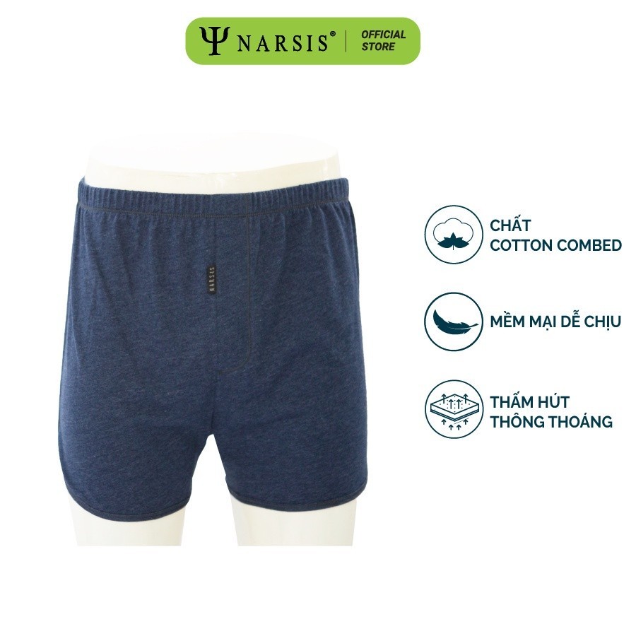 Mô tả Quần Đùi Nam Mặc Nhà Narsis Bigsize S23011 Chất Vải Cotton, Cạp Chun Co Giãn Tốt, Êm Mềm - 3