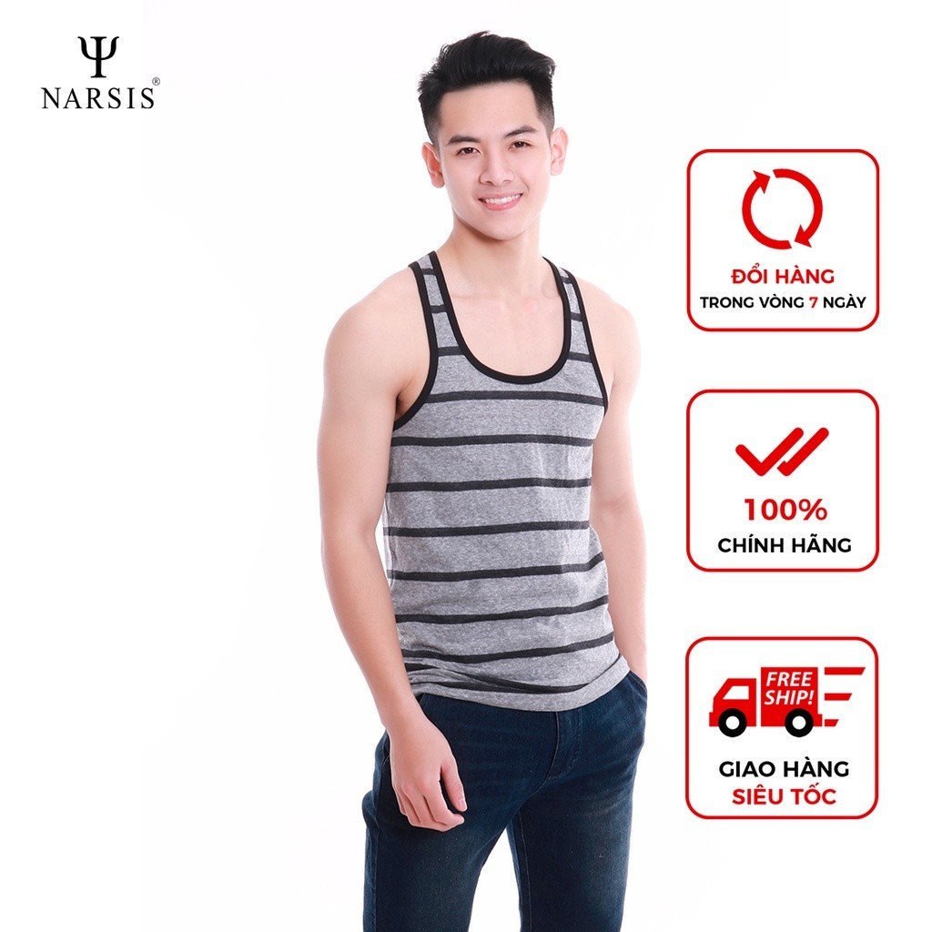 Mô tả Áo Ba Lỗ Nam Narsis Thời Trang Form Dáng Chuẩn GYM Chất Cotton Êm Mềm Thoáng Mát - 1