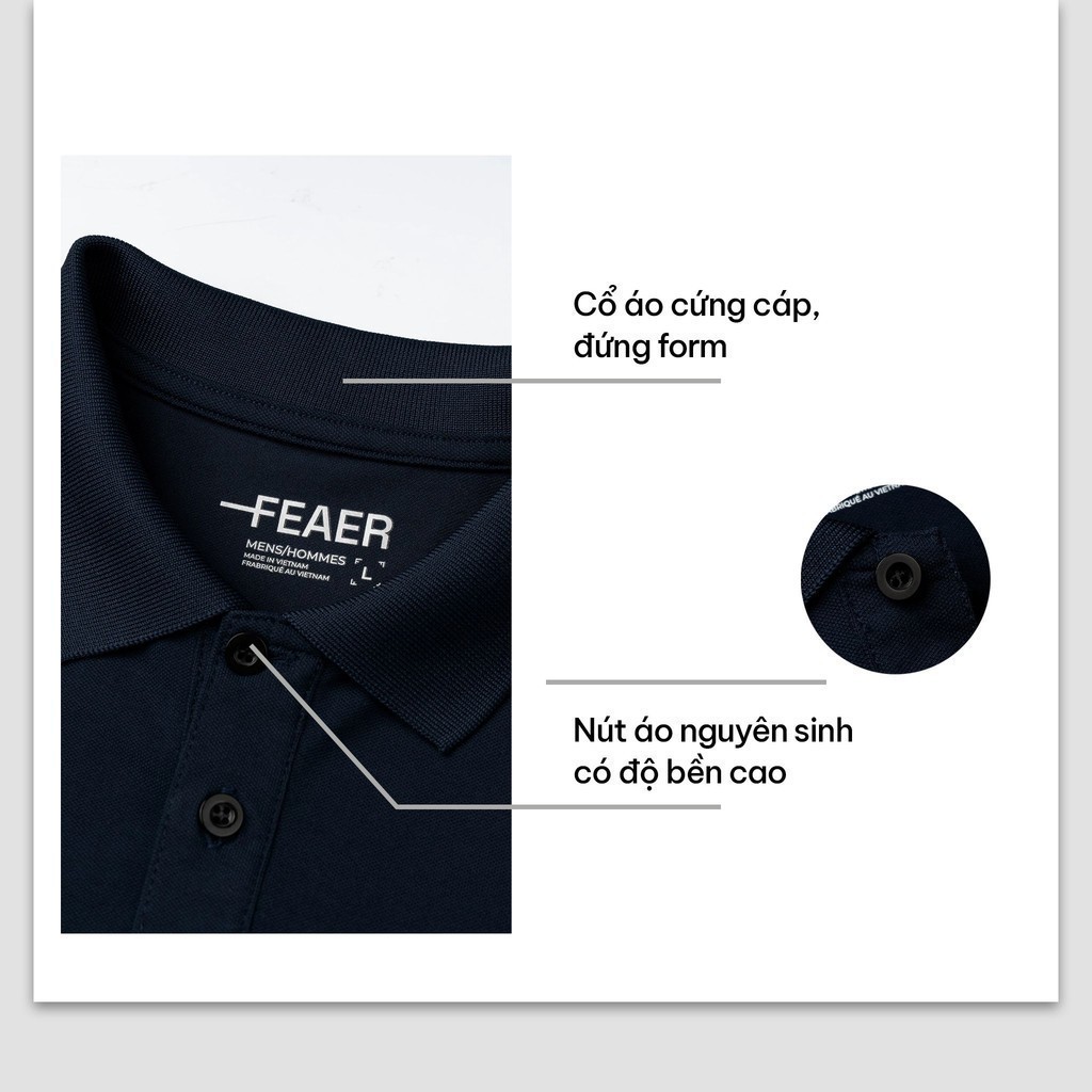 Mô tả Áo Polo Nam Cổ Bẻ Rabbit  thêu hoạ tiết thỏ , chất cotton CVC thoáng mát, kiểu dáng trẻ trung, thanh lịch - FEAER - 7