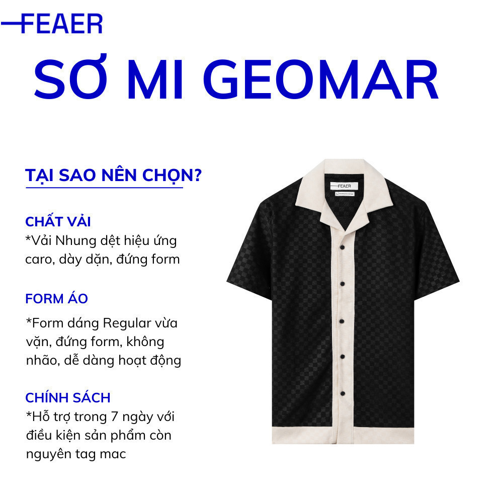 Mô tả Sơ Mi Geomar Chất Nhung Caro, Form Regular Tôn Dáng, Sang Trọng, Thanh Lịch - FEAER - 1