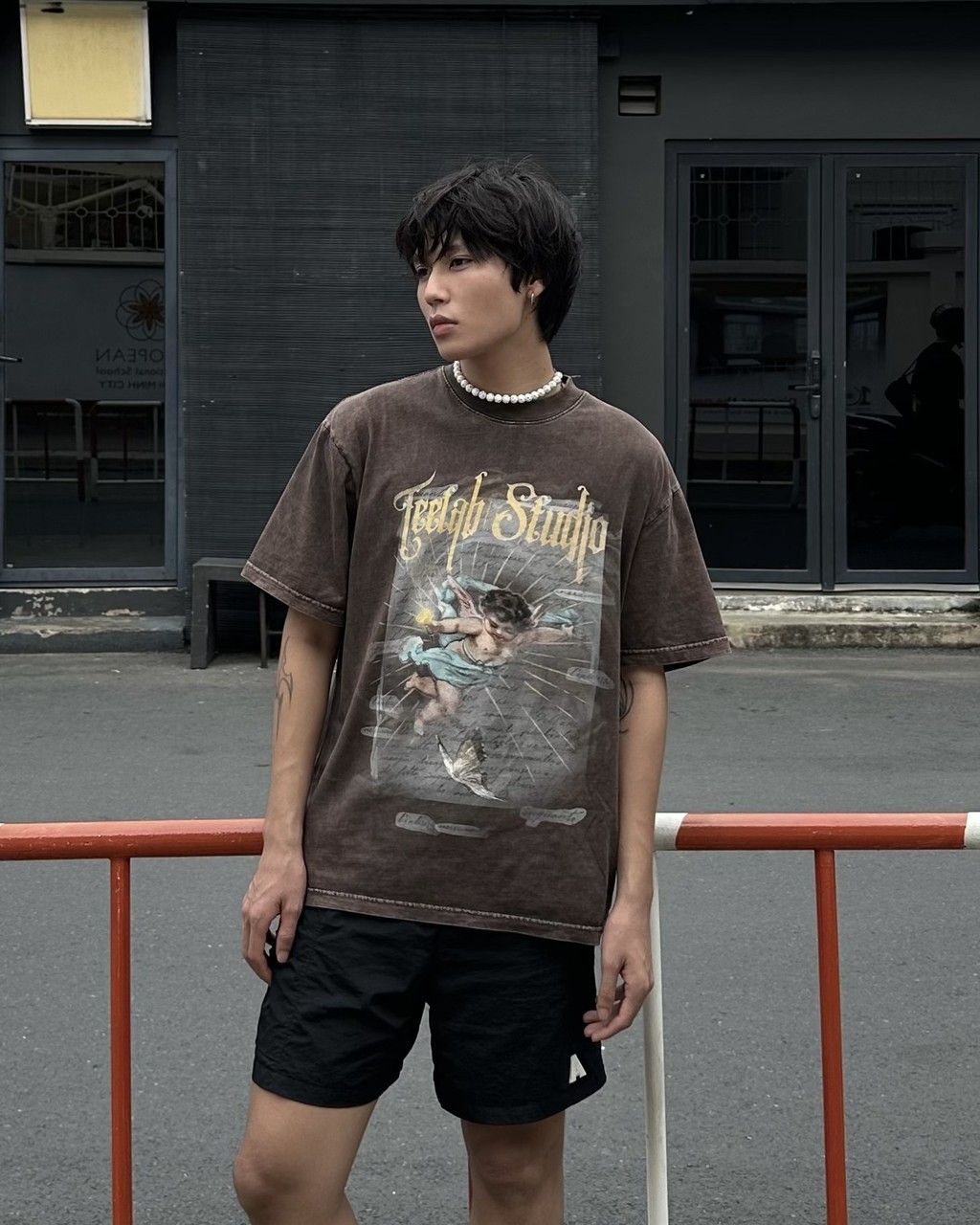 Mô tả Áo Thun Teelab Struck by Cupid Unisex Form Oversize Local Brand TS273 - 1