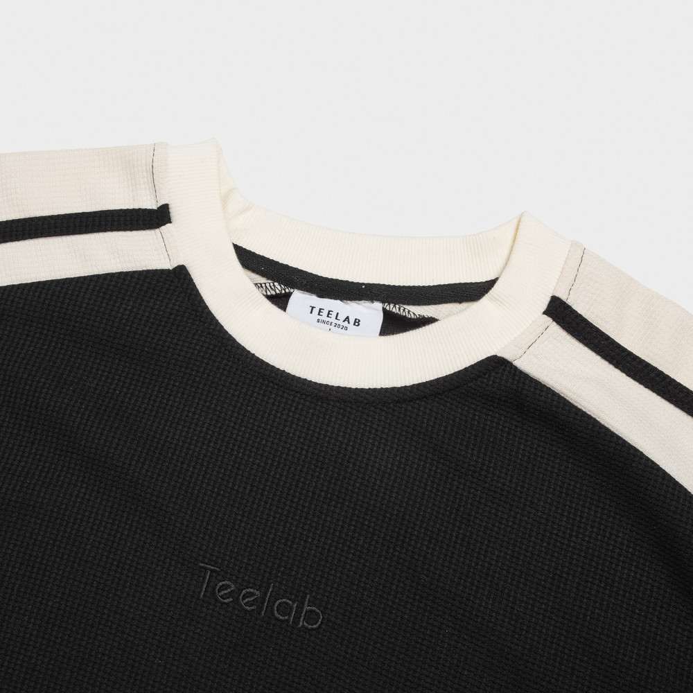 Mô tả Áo Thun Teelab Sporty Side-Line Tshirt Vải Waffle Unisex Form Oversize Local Brand TS257 - 1