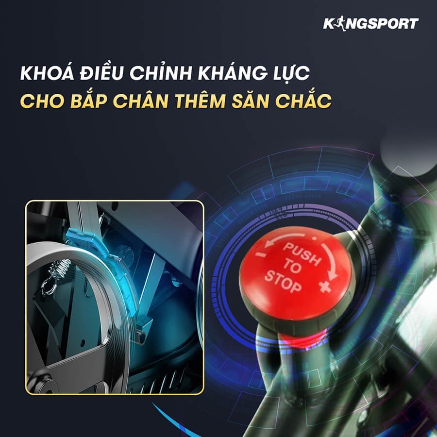 Mô tả Xe đạp tập KINGSPORT BK-5806 bánh đà 6kg khả năng kháng lực cao, tích hợp đồng hồ đo lường chỉ số - 4