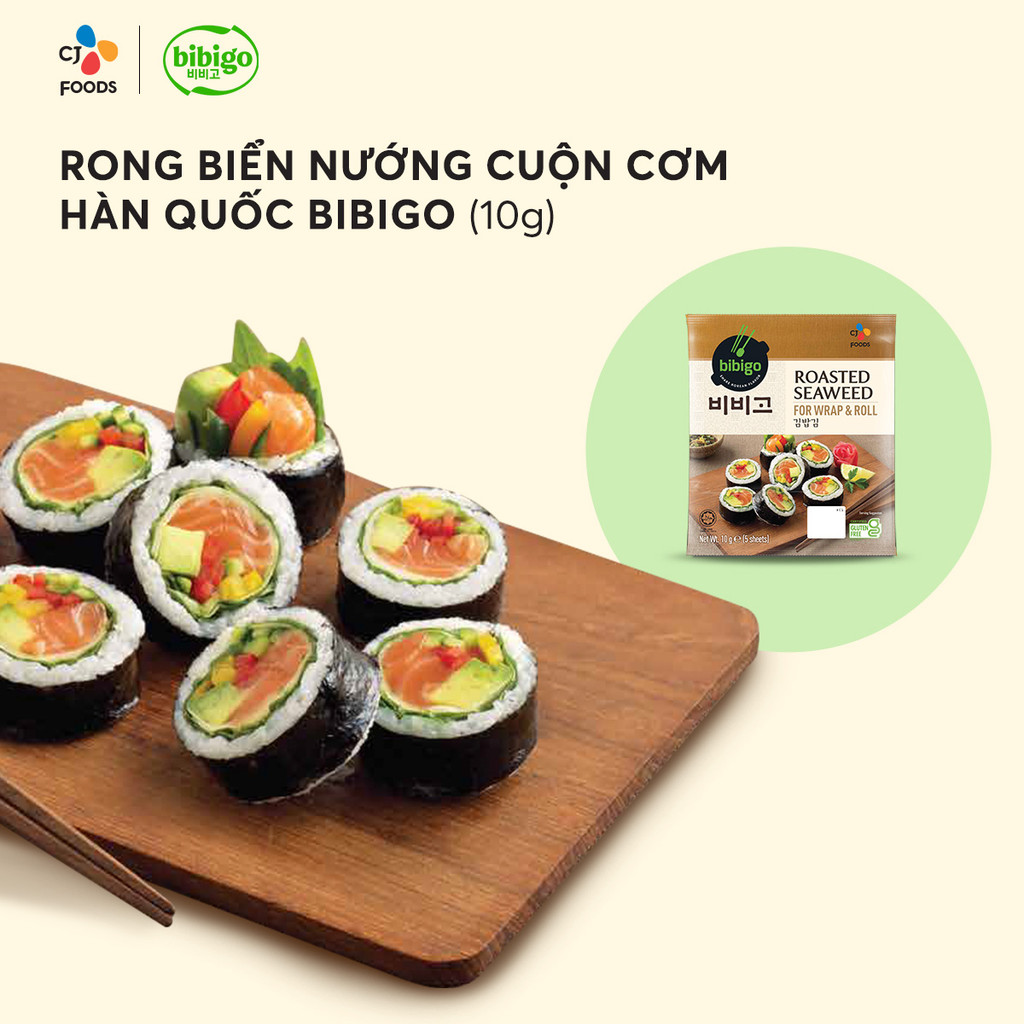 Mô tả Rong biển nướng cuộn cơm Hàn Quốc Bibigo 10g - 2
