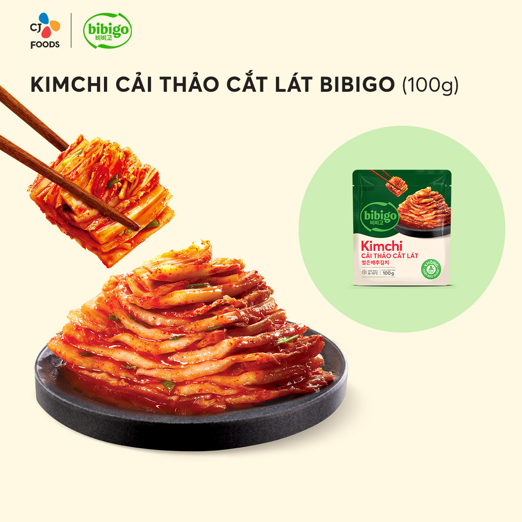 Mô tả Kimchi Hàn Quốc Bibigo cải thảo cắt lát - Túi 100g - 1