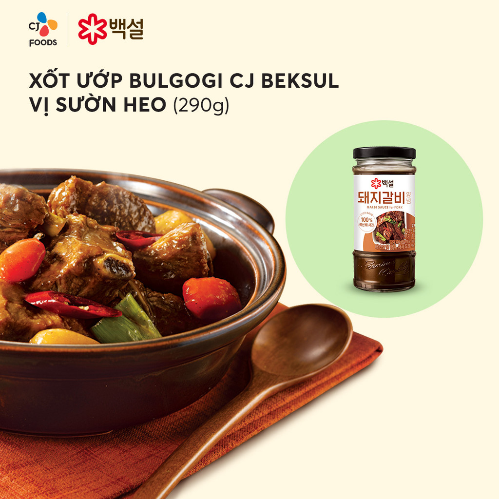 Mô tả Xốt ướp sườn heo/sườn bò/ bulgogi bò/ bulgogi heo Hàn Quốc CJ Beksul 290g - 1