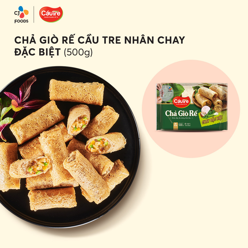 Mô tả Chả giò Rế Cầu Tre - Nhân Hải sản/ nhân Chay/ nhân Thịt (300g/500g) - 3