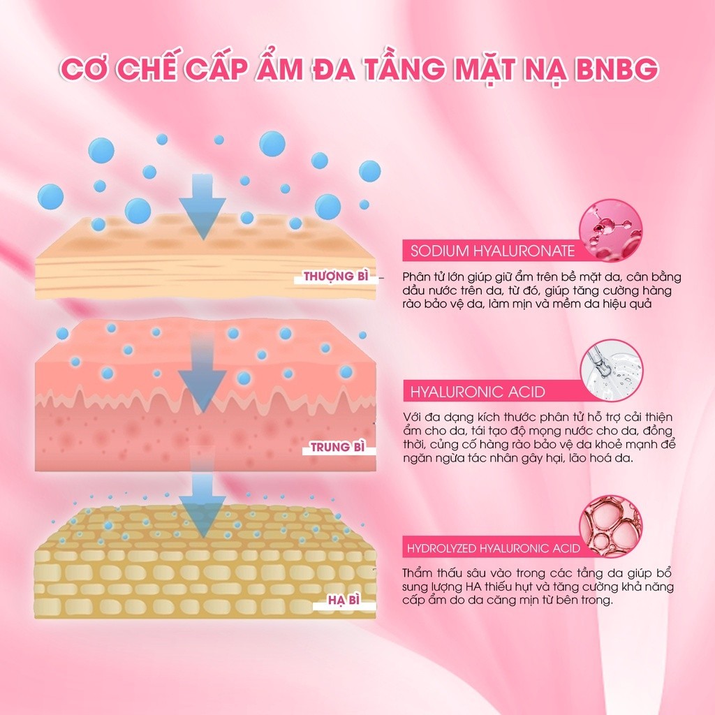 Mô tả Combo 10 Mặt Nạ BNBG Hỗ Trợ Cấp Ẩm Đa Tầng Sáng Hồng Làn Da BNBG Vita Derma Moisture Cream Mask 30mlx10 - 2