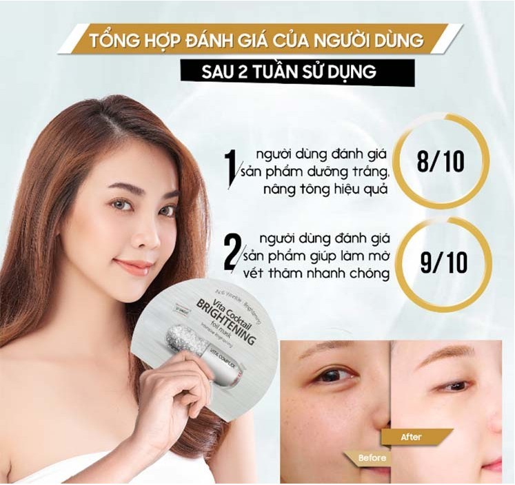 Mô tả Mặt nạ Sáng da BNBG Vita Cocktail Brightening Foil Mask Intensive Whitening 30ml (Miếng lẻ) - 4