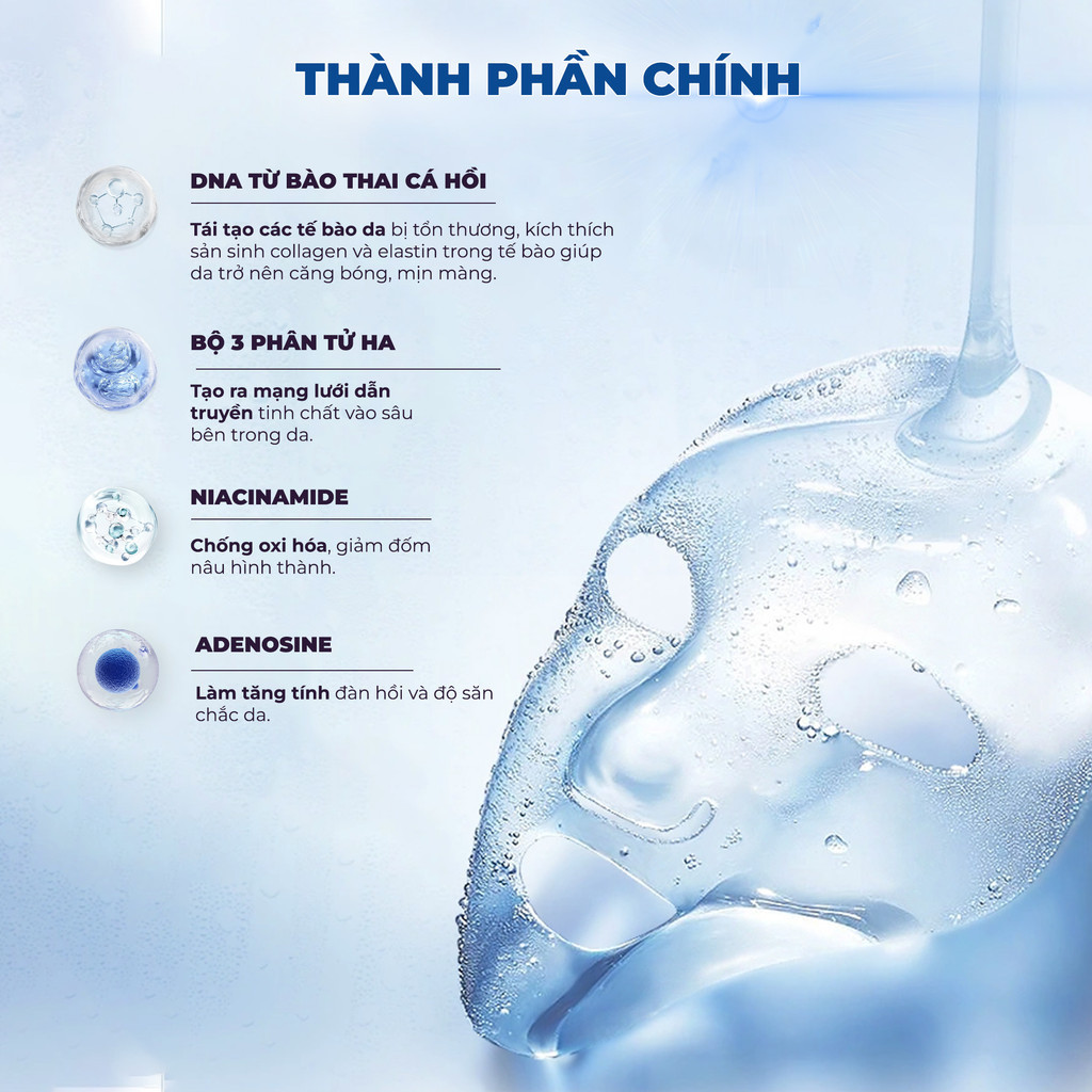 Mô tả Combo 10 Mặt Nạ BNBG Tinh Chất Hỗ Trợ Tăng Cường PDRN Hỗ Trợ Cấp Ẩm Và Căng Bóng Da 30mlx10 - 3