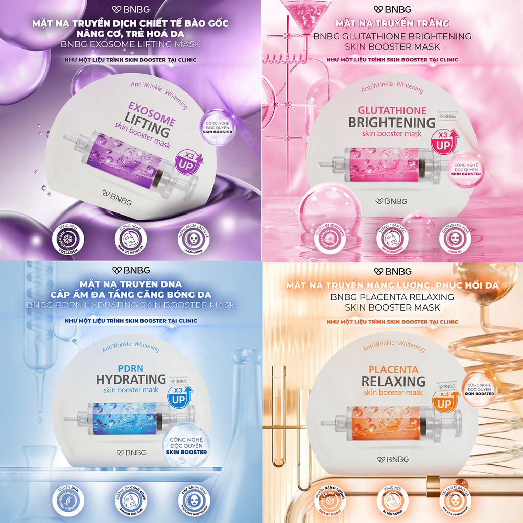 Mô tả (KOL) Combo 10 Mặt Nạ BNBG MIX Tinh Chất Hỗ Trợ Tăng Cường Dưỡng Da Chuyên Sâu BNBG Skinbooster Mask 30ml x10 - 1