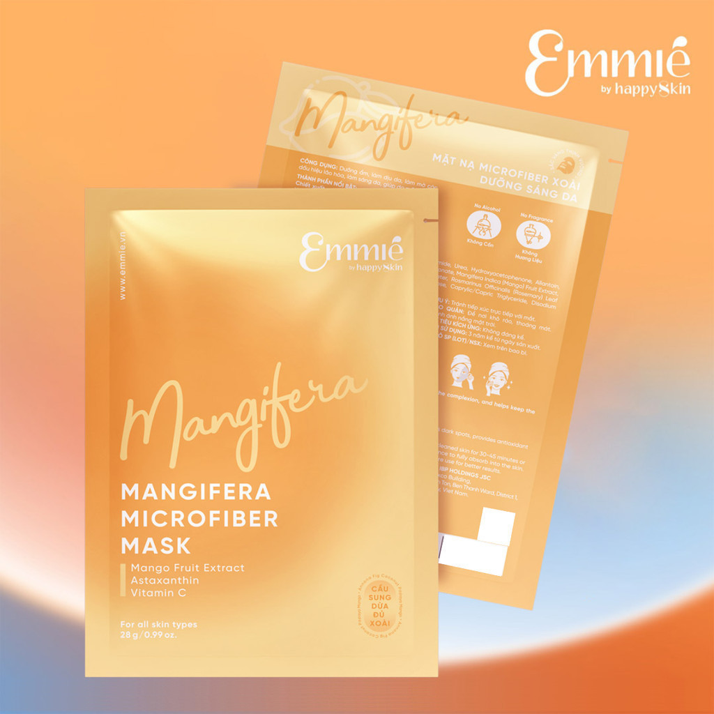 Hộp 10 Mặt Nạ Emmié Microfiber Mask Cầu Sung Dừa Đủ Xoài 28gx10 Hỗ Trợ ...