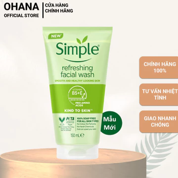 Sữa Rửa Mặt Dạng Gel Simple Kind To Skin Refreshing Facial Wash (50ml/150ml)