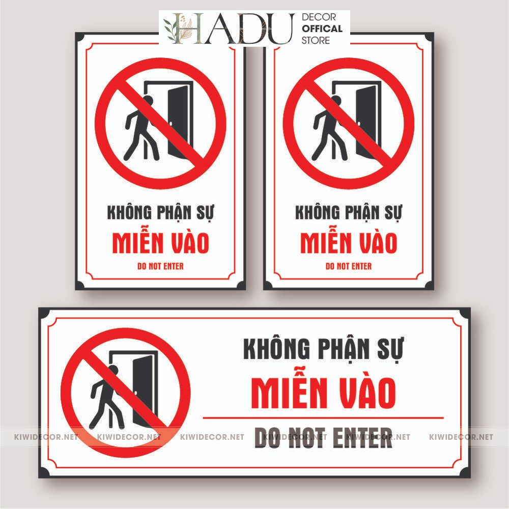 Biển Không Phận Sự Miễn Vào - Không Nhiệm vụ Miễn Vào, bảng staff only ...
