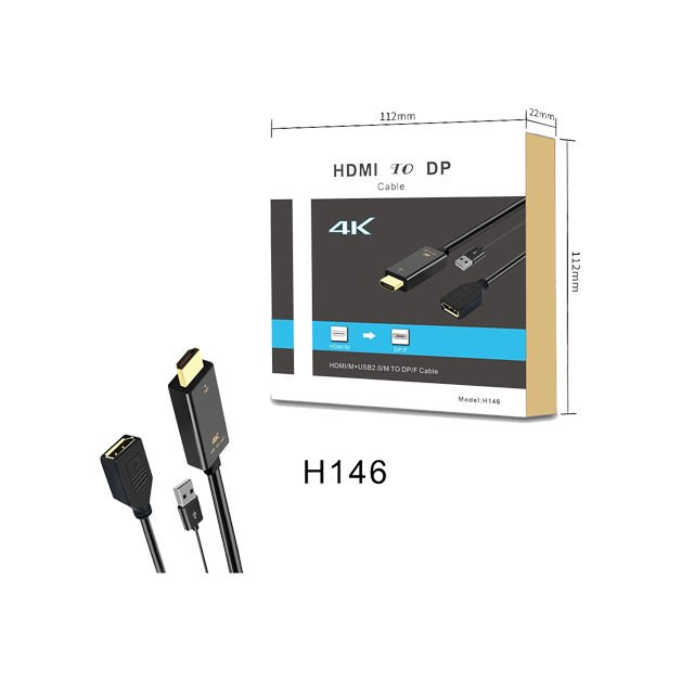 DÂY TÍN HIỆU CÁP HDMI+USB 2.0 RA CỔNG DISPLAYPORT H146 KINGMASTER ...