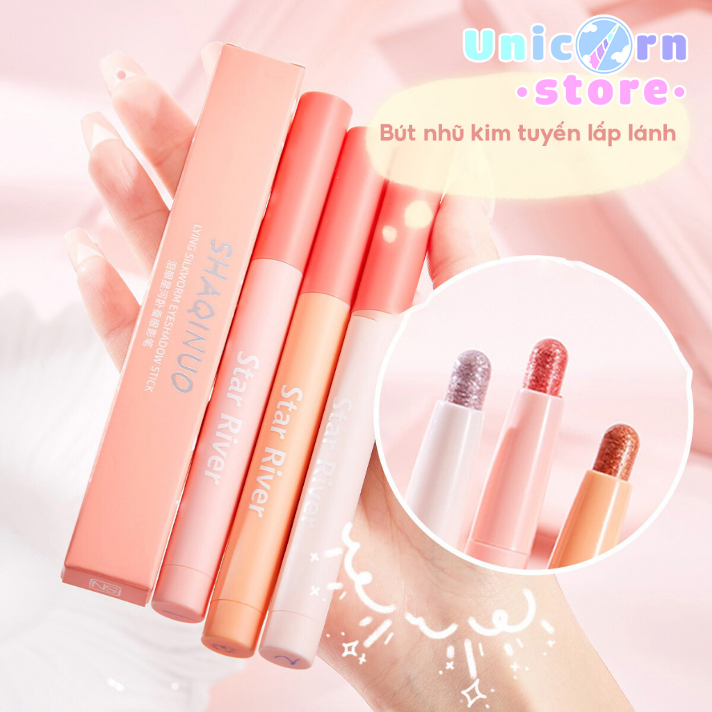 Bút Sáp Trang Điểm Mắt Lấp Lánh Ánh Ngọc Trai Shaqinuo Lying Silkworm Eyeshadow Stick SN818