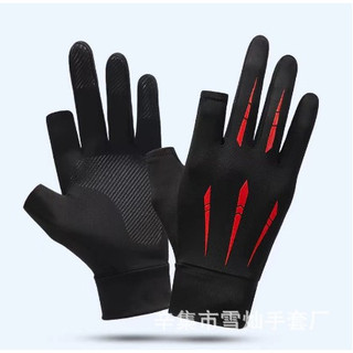 Găng tay nam nữ hở ngón COTTON MÁT mẫu 2 thoáng mát, chống nắng chống trượt