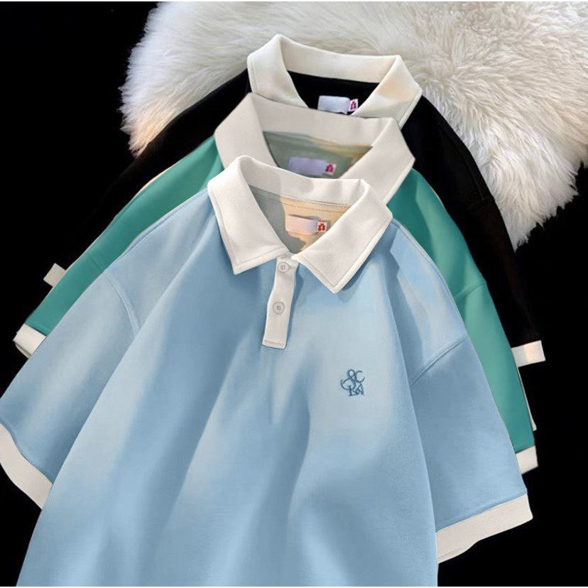 Ảnh Áo Polo Nam Nữ Thêu Chữ SCLA NAD Unisex - Áo Cổ Bẻ Chất Cotton Cá Sấu Mềm Và Mát Cực Chất 4