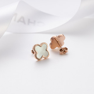 Khuyên tai nữ LAMY Lucky Four Leaves Earrings Rose Gold 3023