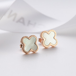 Khuyên tai nữ LAMY Lucky Four Leaves Earrings Rose Gold 3023