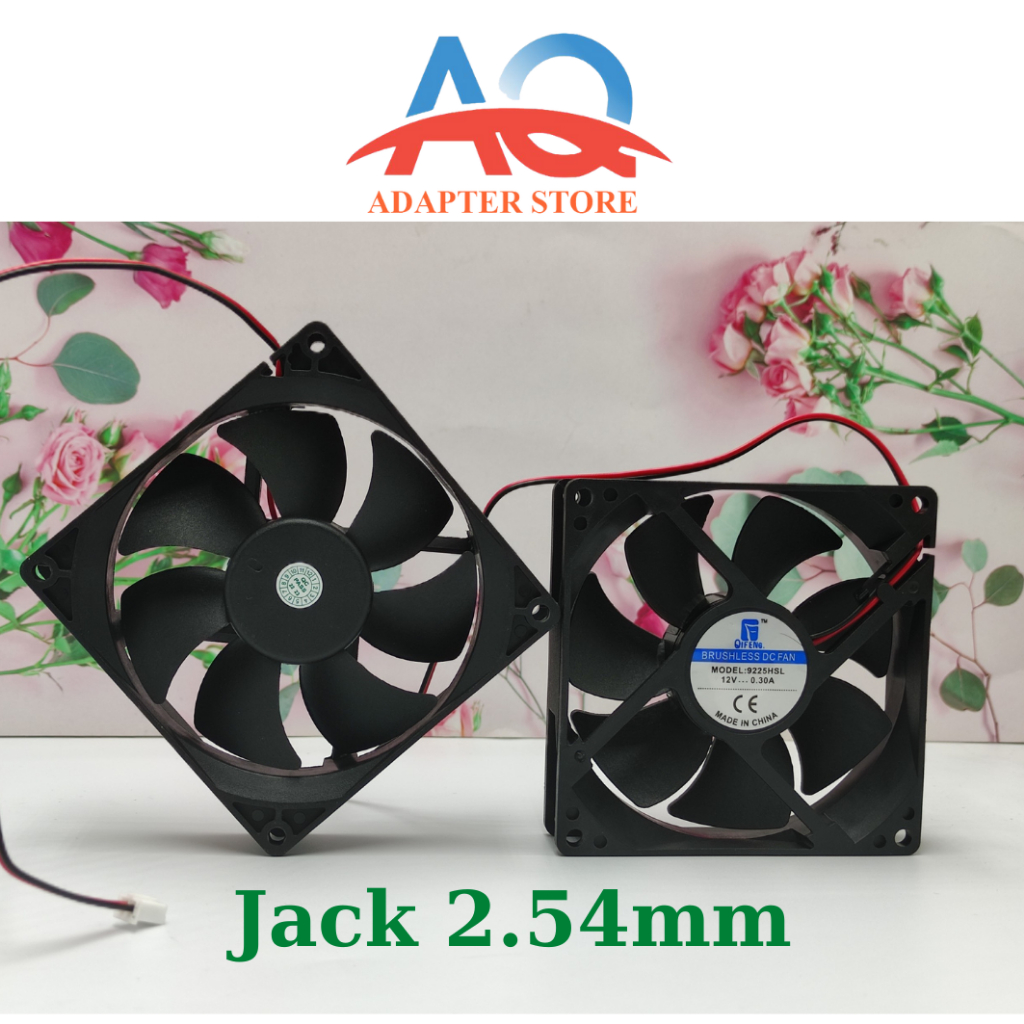 Quạt Tản Nhiệt 12V BRUSHLESS DC FAN Dòng 0.3A 9225HSL - Quạt DC 12V 9CM ...