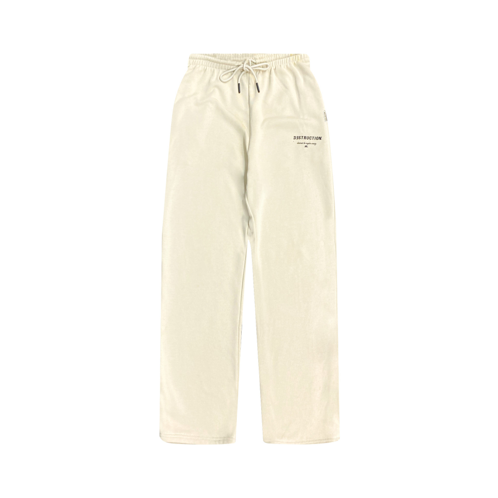 Quần dài nỉ ống suôn, track pant local brand Destruction form rộng