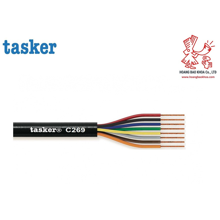 Cáp loa Tasker C269 đen: 8 lõi đồng 2.5 mm2 Giáp vỏ riêng từng lớp ...